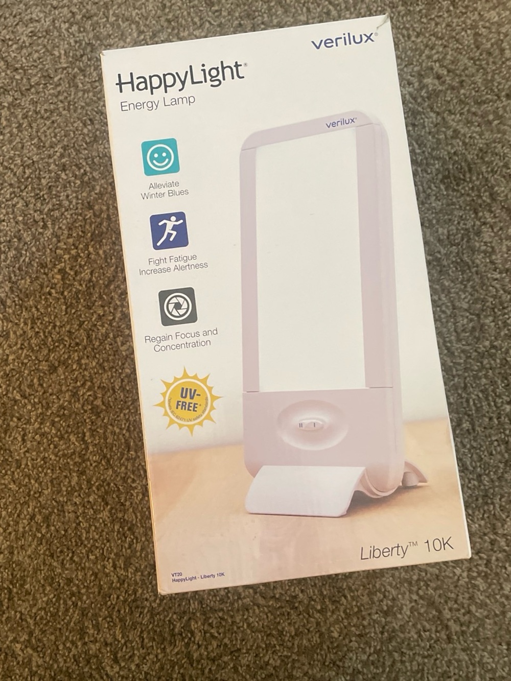 Verilux HappyLight Liberty 10K Energy Lamp — Pink